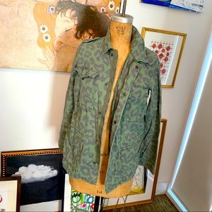 ECOTE size Medium army green leopard coat